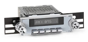 Radio Ford Galaxie Redondo RS 1963-65 sonido retro Bluetooth AM FM cromo - Imagen 1 de 7