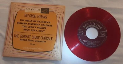 The Robert Shaw Chorale 45 EP Beloved Hymns RCA Victor EPA-56 RED COLORED VINYL Foto 1 de 3