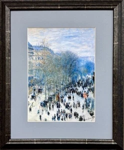 Claude Monet "Boulevard des Capucines" ENMARCADO Arte Impresionismo Francia París Nuevo - Imagen 1 de 3