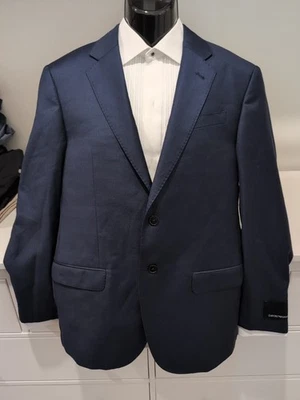 Authentic Emporio Armani G-line Navy Solid Pattern Men's Jacket 100% Wool 40R - Image 1 of 4