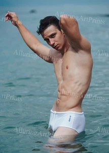 Impresión fotográfica modelo masculino desnudo delgado guapo trozo abdominales universidad -R440 - Imagen 1 de 1