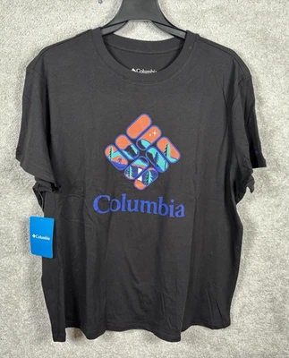 Camiseta negra Columbia para mujer Top manga corta Crew XL ~ Nueva con etiquetas Foto 1 de 4