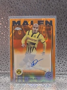 2024-25 Topps Chrome UEFA Club Competitions, Donyell Malen, Orange Lava Auto /25 - Picture 1 of 2