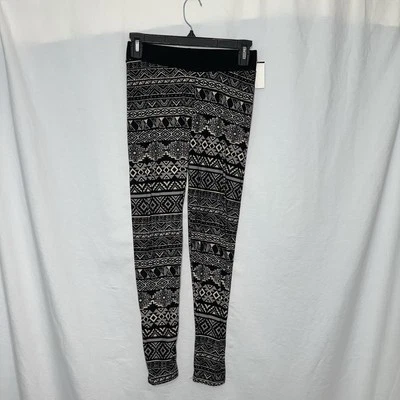 Leggings para mujer S negros con estampado geométrico ajustados tiro bajo al tobillo nuevos con etiquetas - caramelo para ojos Foto 1 de 3