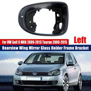 Schwarz Spiegelrahmen Außenspiegel Rahmen Blende Links für VW Touran 1T 05/2009+ - Picture 1 of 8