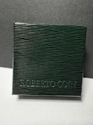 Auténtica caja de regalo de almacenamiento de joyas de exhibición de collar verde Roberto Coin Foto 1 de 4