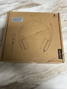 NUOVE cuffie stereo Lenovo 100 USB con microfono 4XD0X88524, cablate, nere - Foto 1 di 4