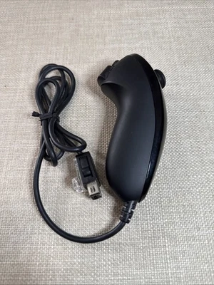 Official OEM Black Nintendo nunchuck for Nintendo Wii or Wii U Excellent Clean - Image 1 of 4