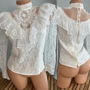 VINTAGE GUNNE SAX GUNNIES by JESSICA McCLINTOCK VICTORIAN STYLE BLOUSE sz XS - Picture 1 of 3