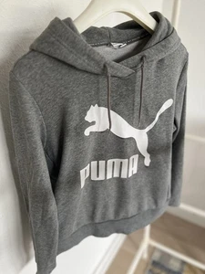 PUMA Hoodie Damen XS -SGrau Kapuzenpullover Sweatshirt Logo - Bild 1 von 4