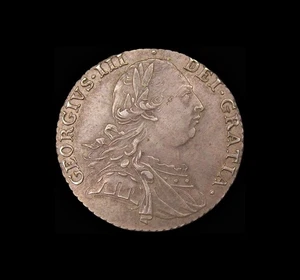 GEORGE III 1787 SILVER SHILLING - VERY HIGH GRADE - Picture 1 of 2