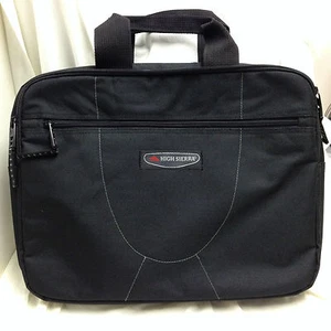 High Sierra Laptop Tablet Briefcase Black w/.3 Zippered Sections 16 x 12 x 3” - Picture 1 of 4