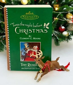 Hallmark Keepsake Twas Night Before Christmas Tiny Reindeer Christmas Ornament - Picture 1 of 10