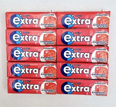 WRIGLEY'S EXTRA STRAWBERRY CHEWING GUM SUGARFREE. 15x14g. BEST BEFORE 20/01/2026 - Image 1 of 2