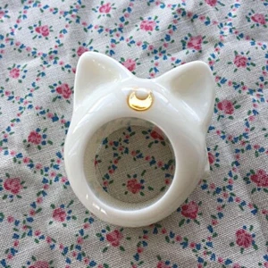 Anello Altemis Sailor Moon Q-pot taglia L colore bianco 2016 Giappone importazione neko mimi - Foto 1 di 4