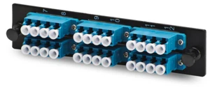 24 Ports LCUPC Glasfaser Adapter Panel hält (6) QUAD Singlemode LC Adapter LGX Style - Bild 1 von 1
