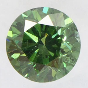 Round Shape Diamond Fancy Green Enhanced Loose 0.38 Carat SI2 IGI Certificate - Picture 1 of 6