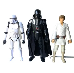 Lot of 3 Star Wars 18" Action Figures: Stormtrooper/Darth Vader/Luke Skywalker - Picture 1 of 8