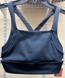 Free People Movement Black Sports Bra Criss Cross Back Pullover Small New - Picture 1 of 12