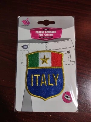 Italy Shield Iron On Patch Cisne 2013 Green White Red Blue Gold Star Sealed New - Image 1 of 2