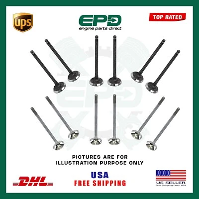 Inlet & Exhaust Valves Set x12 for Renault Captur Smart Fortwo 0.9 898cc Petrol - Image 1 of 2