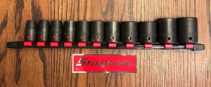 Snap-on 11-Piece 1/2"-Drive 6-Point Standard Length SAE Impact Socket Set USA - Bild 1 von 8