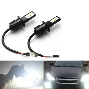 2-Sides H3 FANLESS LED Headlight 80W 8000LM FOG Light Bulbs 6000K Driving DRL US - Imagen 1 de 9