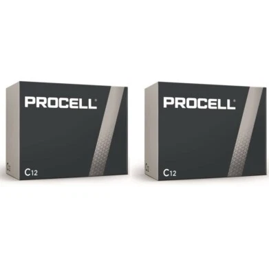 24 Duracell Procell C Constant Alkaline Batteries (2 cartons of 12 each) - Image 1 of 2
