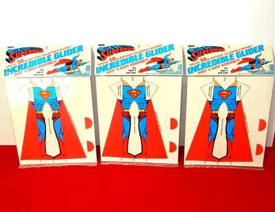 1987 DC Comics Lot of 3: SUPERMAN Glider 50TH Birthday Collector's Edition NEW - Image 1 of 4