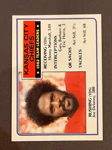 Kansas City Chiefs Team Leaders 1983 Topps Football Card #282 - Joe Delaney - Picture 1 of 2