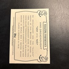 C52 2011 Topps Allen Ginter Floating Fortress FF 16 Hms Dreadnought British Navy