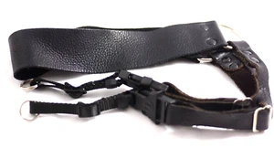 VINTAGE 1 1/2 INCH WIDE BLACK CAMERA STRAP WITH QUICK RELEASE ENDS (EXCELLENT) - Picture 1 of 3