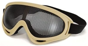 Tan Mesh Eye Protection Goggles  - Picture 1 of 3