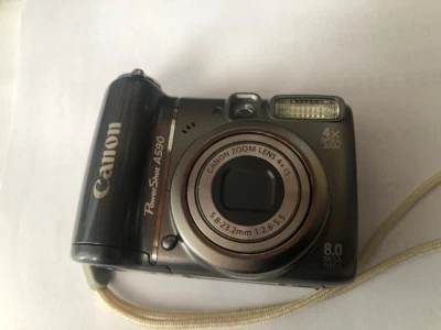 As Is  Untested Canon PowerShot A590 Digital Stabilizer Video 8MP Retro Camera - Image 1 of 3