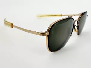 Gafas de sol vintage AO American Optical 1/10 12K GF doradas aviador marcos 52 mm J616 - Imagen 1 de 9