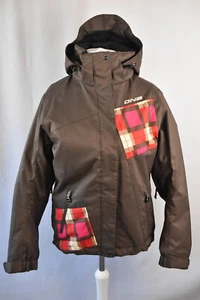 DESCENTE Women`s Waterproof Ski Jacket Outdoor Hooded Coat Brown Size 38 - Picture 1 of 12