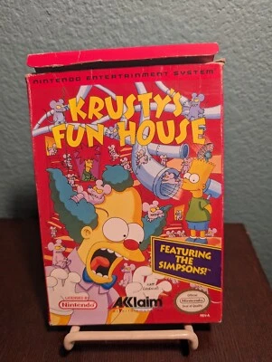 Krusty's Fun House (Nintendo NES, 1992) Box and Cart only Tested - Image 1 of 4