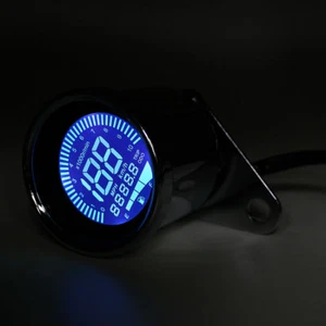 Universal Digital LCD Tachometer Speedometer Fuel Gauge For Honda Yamaha Suzuki - Picture 1 of 12