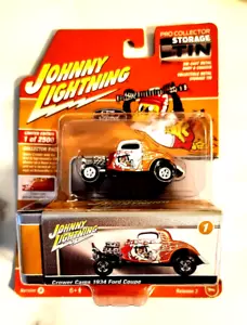 JOHNNY LIGHTNING 1:64 1934 FORD COUPE CROWER CAMS / PRO COLLECTOR STORAGE TIN - Picture 1 of 4