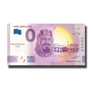 Billete de recuerdo Euro Souvenir Anniversary Arabia Saudita SAAD 2022-1 King Abdulaziz - Imagen 1 de 3