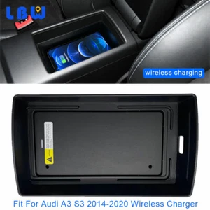 Cargador inalámbrico de teléfono de coche 15 W almohadilla de carga rápida apto para Audi S3/A3 QI 2014-2020 - Imagen 1 de 12