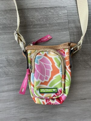 Lily Bloom Pink Floral Mini Travel Pouch Bag Purse Zip - Image 1 of 4