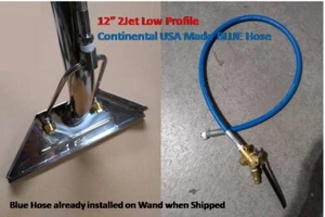 Carpet Clean Wand 12" 2 J Jet 1.5 Tube  Portable Continental USA made Blue Hose - Picture 1 of 8