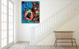 Pintura XXL atemporal de perro Elmar firmada a mano con certificado pieza única n° 1189 - Imagen 1 de 2
