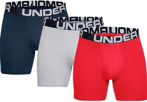 Under Armour Q17411 Multicolor Cotton 6" Boxerjock 3Pack Men's Underwear Size XL - Picture 1 of 6