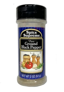 Pimienta negra molida especias supremas condimentos para alimentos cocina especias paquete de 1 - Imagen 1 de 1