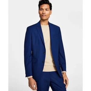 Kenneth Cole Reaction Herren Blau Techni-Cole Slim Formeller Anzug Blazer Größe 46R - Bild 1 von 8