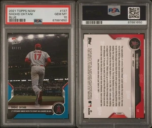2021 Topps Now #137 - SHOHEI OHTANI /49 Blue Parallel - PSA 10, POP 4 ruth - Foto 1 di 1