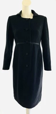 Vintage Galanos 1960s Embroidered Wool Dress w/ Silk Collar - Image 1 of 4