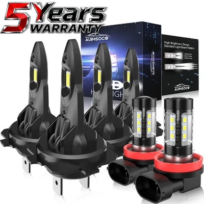 Combo de 6 faros LED altos bajos y antiniebla para Ram ProMaster 2500 2014-2018 Foto 1 de 4